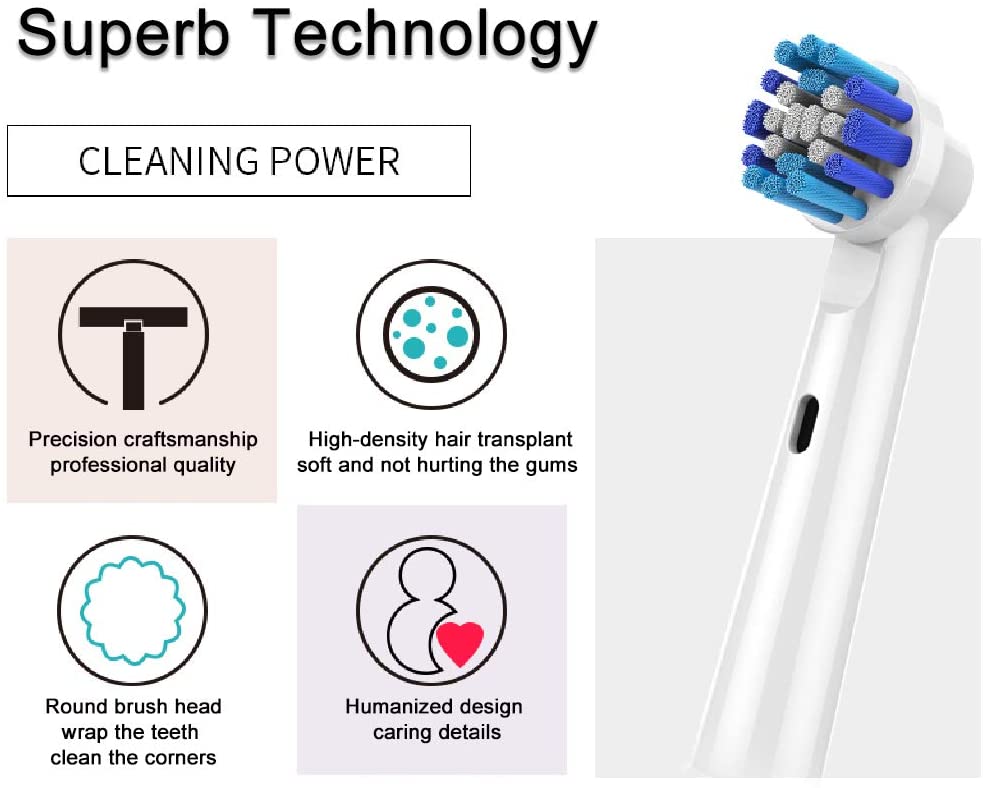 Replacement Toothbrush Heads for Oral B