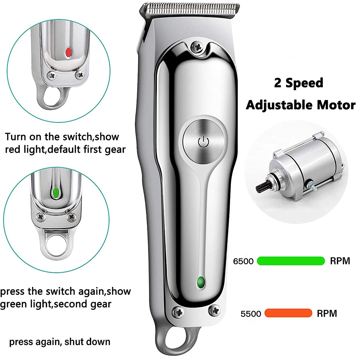 Professional Hair Clipper Rechargeable