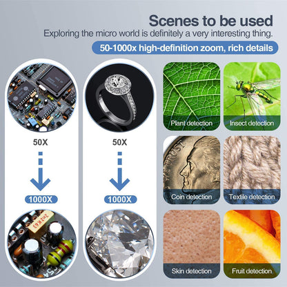Digital LED Microscope 50x to 1000x